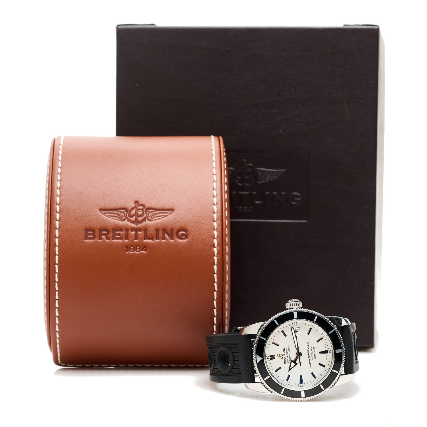 Breitling Stainless Steel Rubber 42mm Superocean Heritage II B20 Automatic Watch A17321 5 of 5