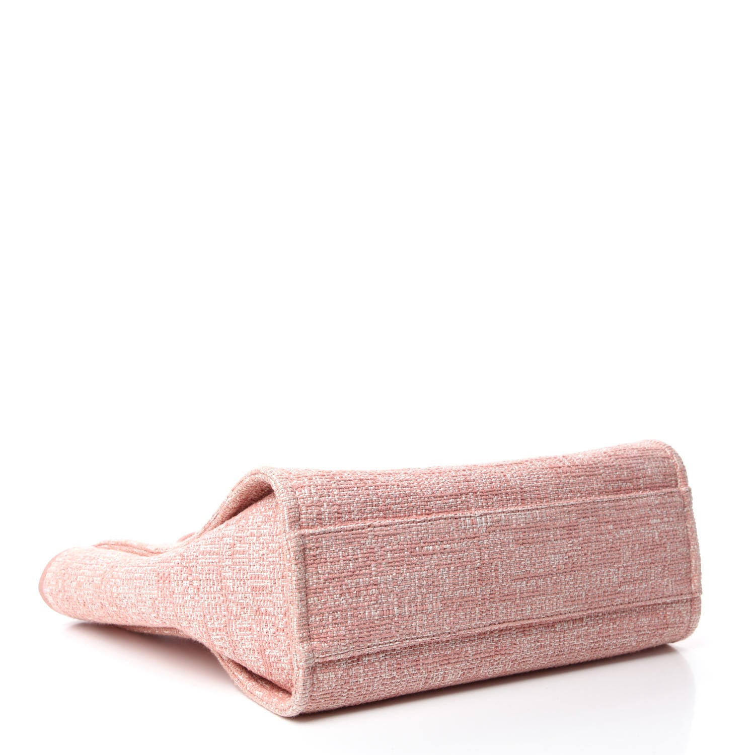Chanel Straw Lurex Small Deauville Tote Pink 4 of 11