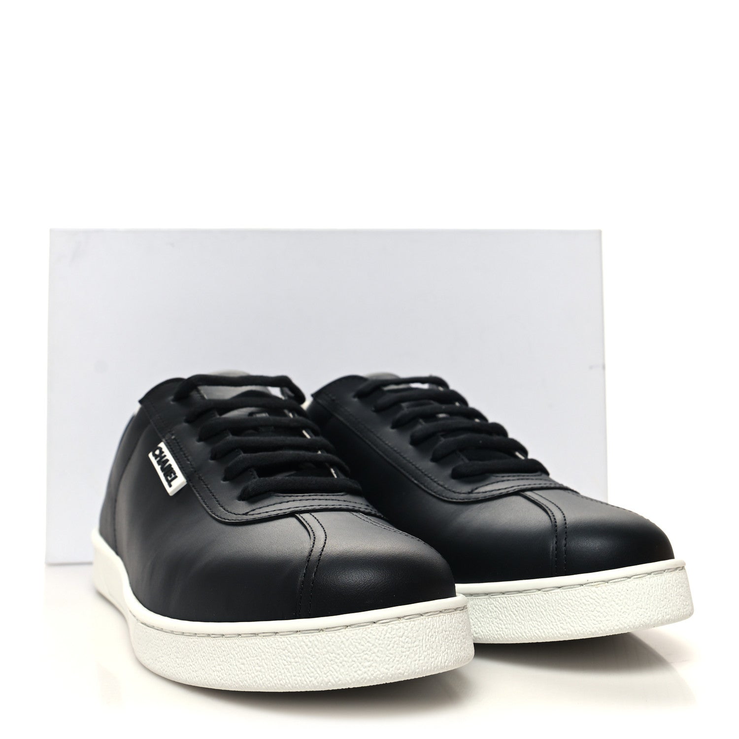 Chanel Calfskin Mens CC Sneakers 45 Black 9 of 9