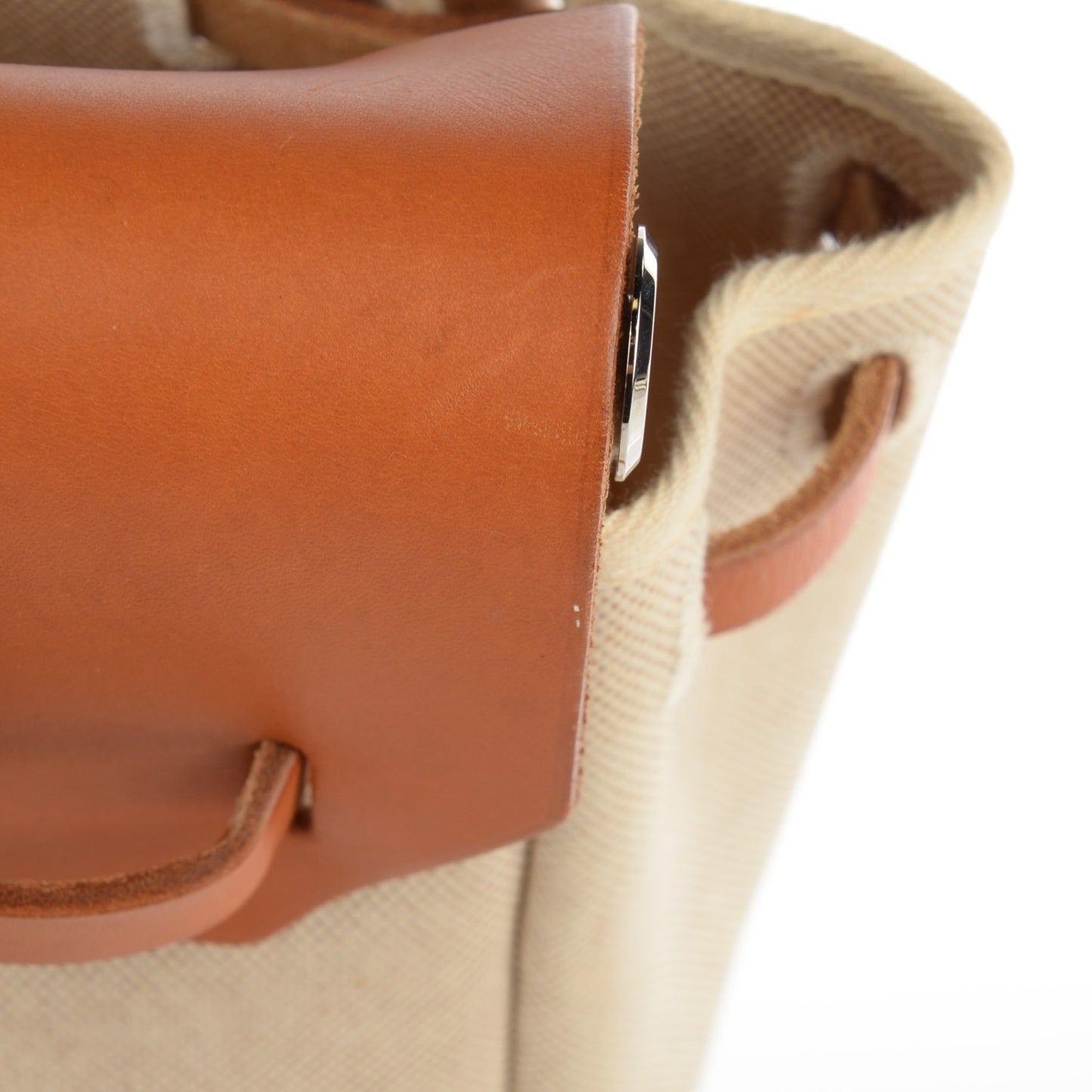 Toile Vache Calfskin Herbag 30 PM Backpack Natural