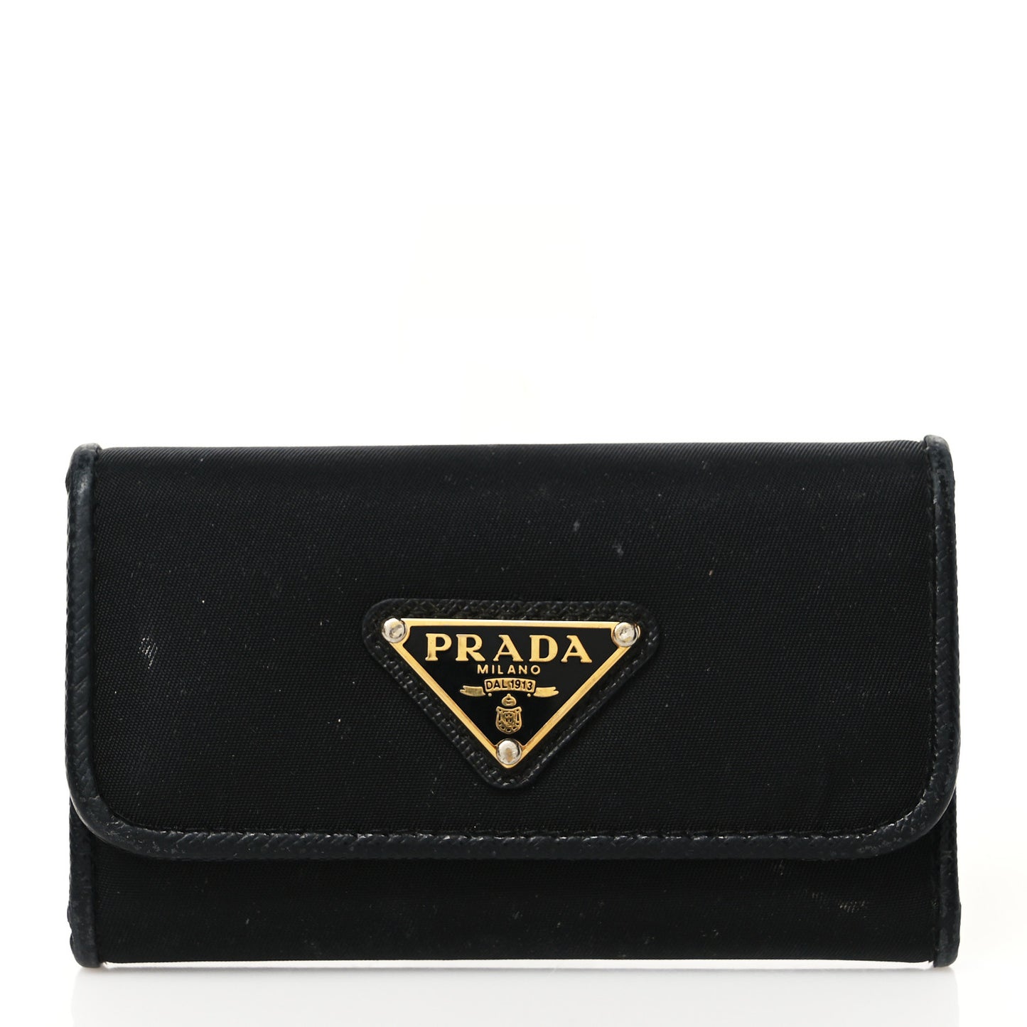 Tessuto Nylon Saffiano 6 Key Holder Black