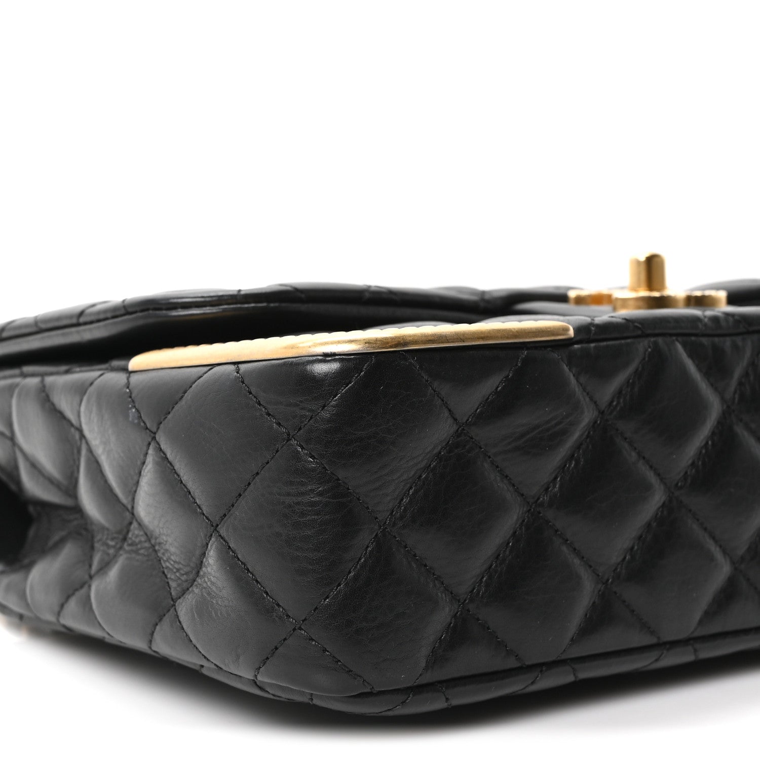 Chanel Calfskin Quilted Rock The Corner Flap Black 9 of 10