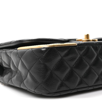 Chanel Calfskin Quilted Rock The Corner Flap Black 9 of 10