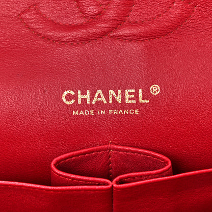 Chanel Lambskin Quilted Medium Double Flap Dark Pink 6 of 10