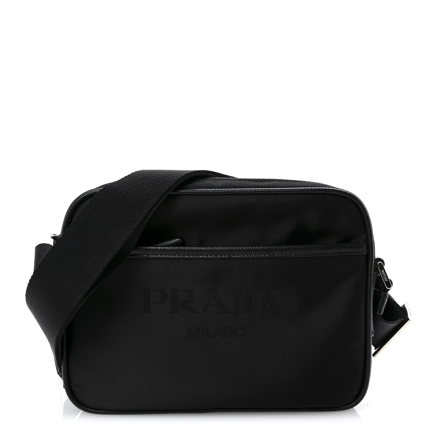 Prada Tessuto Nylon Saffiano Logo Camera Bag  Black 1 of 11