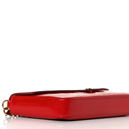 Louis Vuitton Vernis Felicie Pochette Chain Wallet Cherry 5 of 15