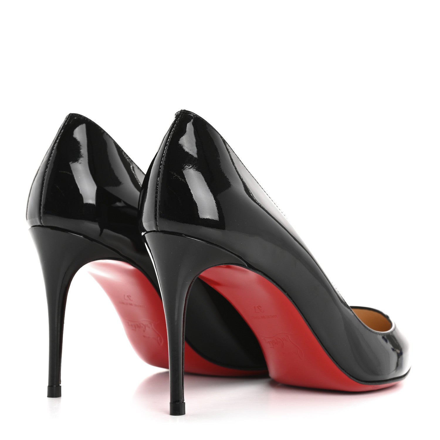 Christian Louboutin Patent Pigalle Follies 85 Pumps 37 Black 5 of 9