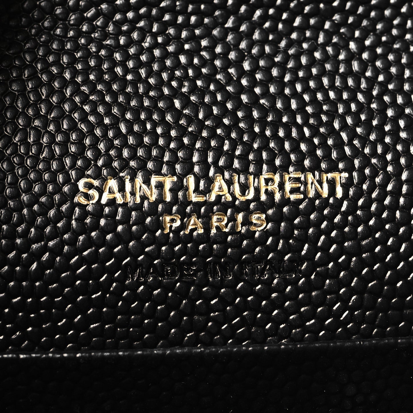 Grain De Poudre Matelasse Chevron Small Monogram Envelope Wallet Black