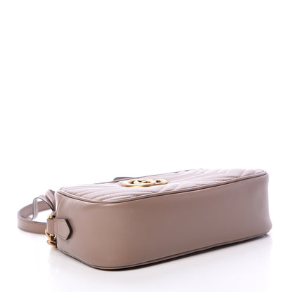 Gucci Calfskin Matelasse Small GG Marmont Chain Shoulder Bag Porcelain Rose 3 of 9