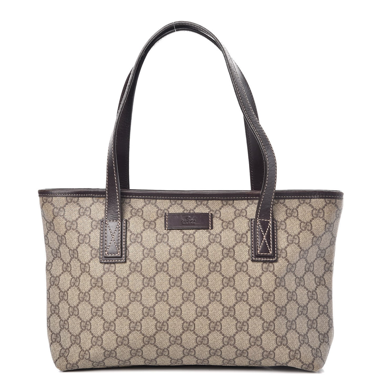 GG Supreme Monogram Small Joy Tote Dark Brown
