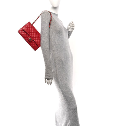 Chanel Caviar Quilted Medium Double Flap Red 2 of 10
