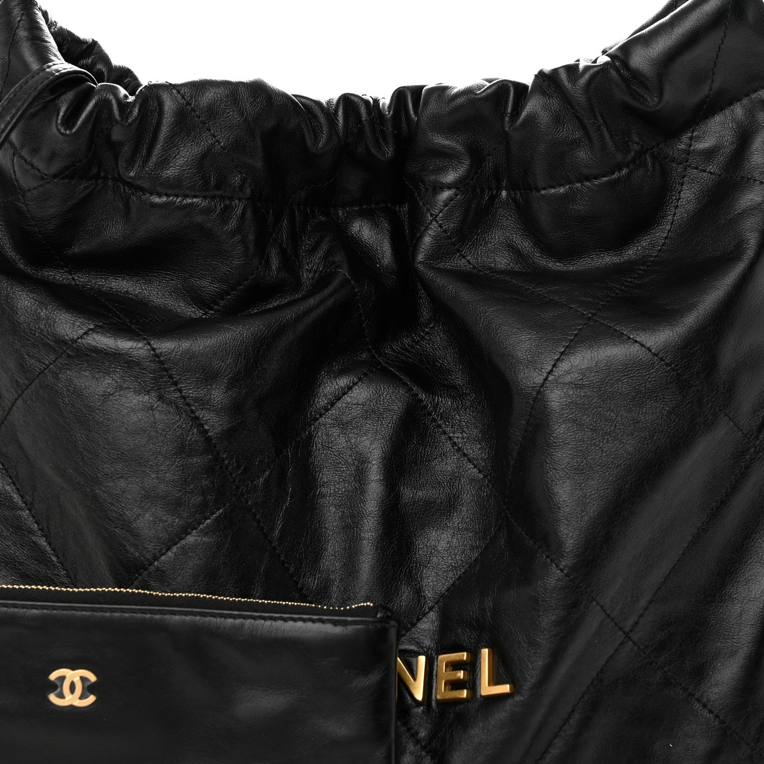Chanel Shiny Calfskin Quilted Chanel 22 Black 8 of 11