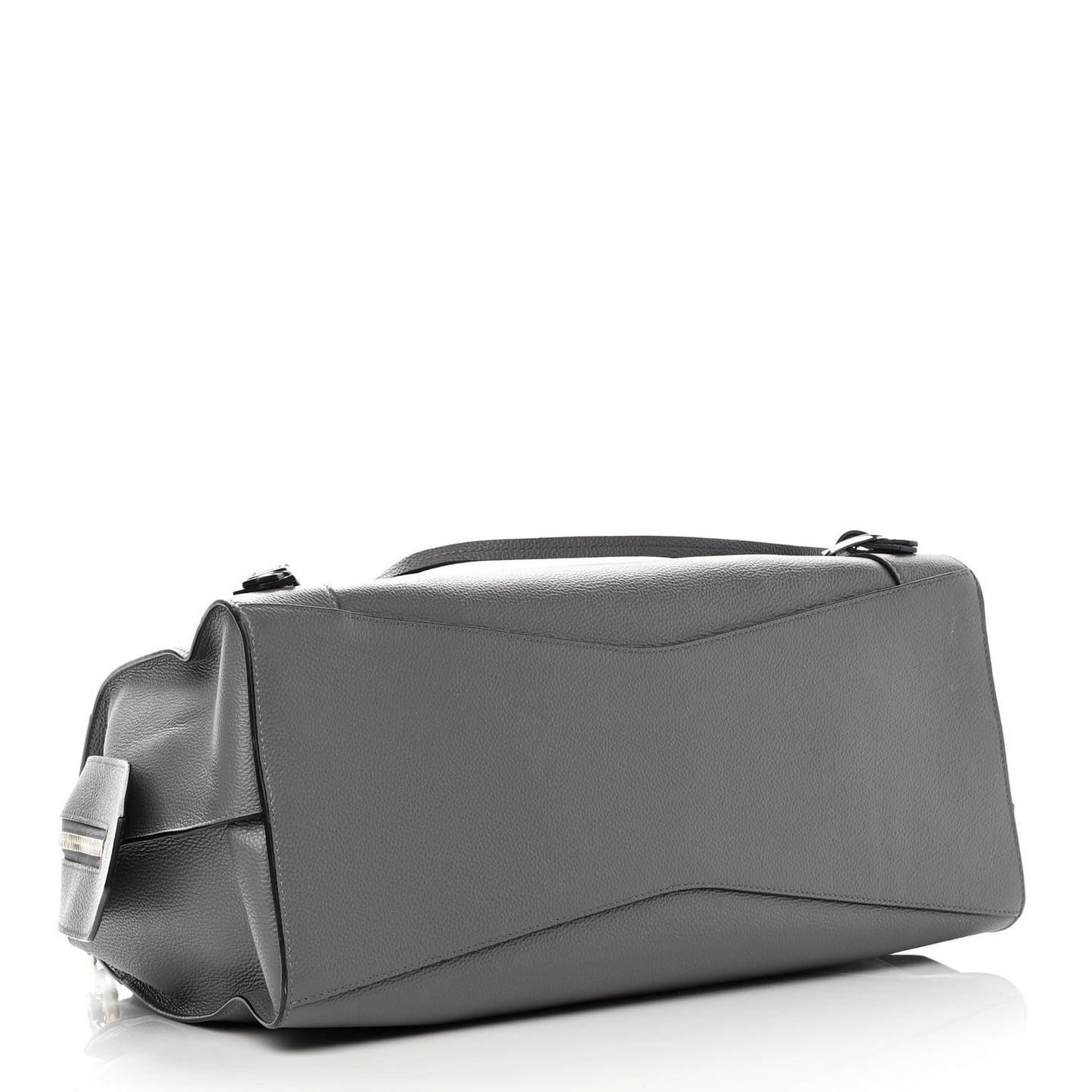 Grained Calfskin Neo Classic Silver Hardware Medium City Dark Grey