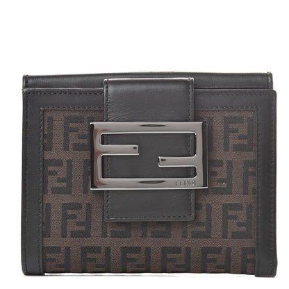 Fendi Zucchino Compact Wallet Tobacco 1 of 8