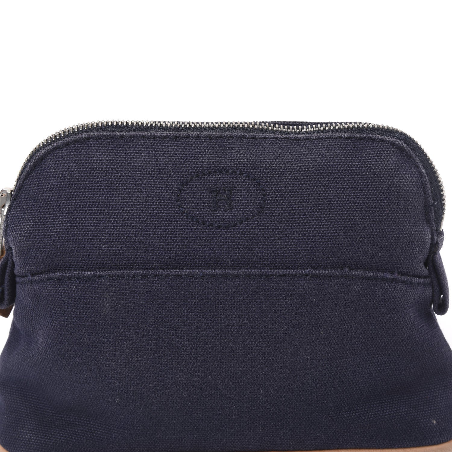 Hermes Cotton Canvas Mini Bolide Travel Cosmetic Pouch 9 of 9