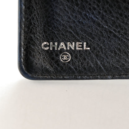 Chanel Lambskin Quilted Boy Yen Wallet Navy Blue Pearl 6 of 8