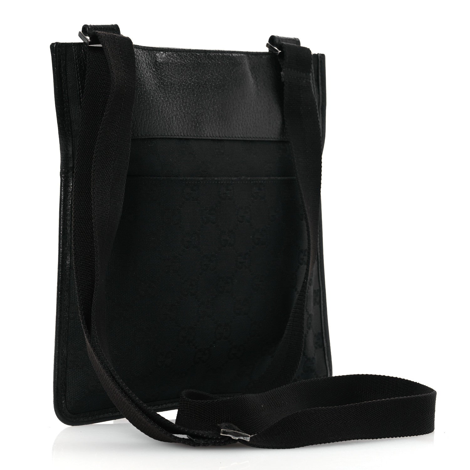 Gucci GG Monogram Messenger Crossbody Bag Black 3 of 13