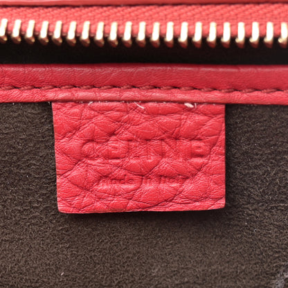 Celine Pebbled Calfskin Nano Luggage Red 6 of 13