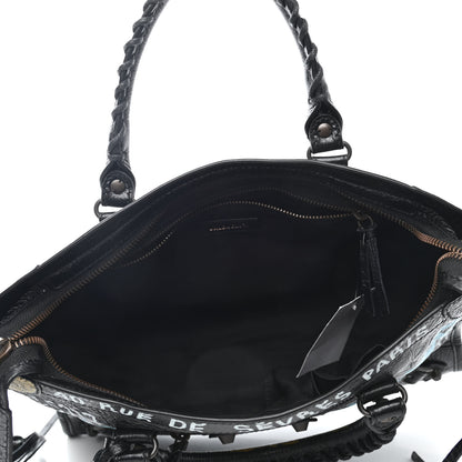 Balenciaga Agneau Graffiti All Over Classic Hardware S City Black Multicolor 4 of 4