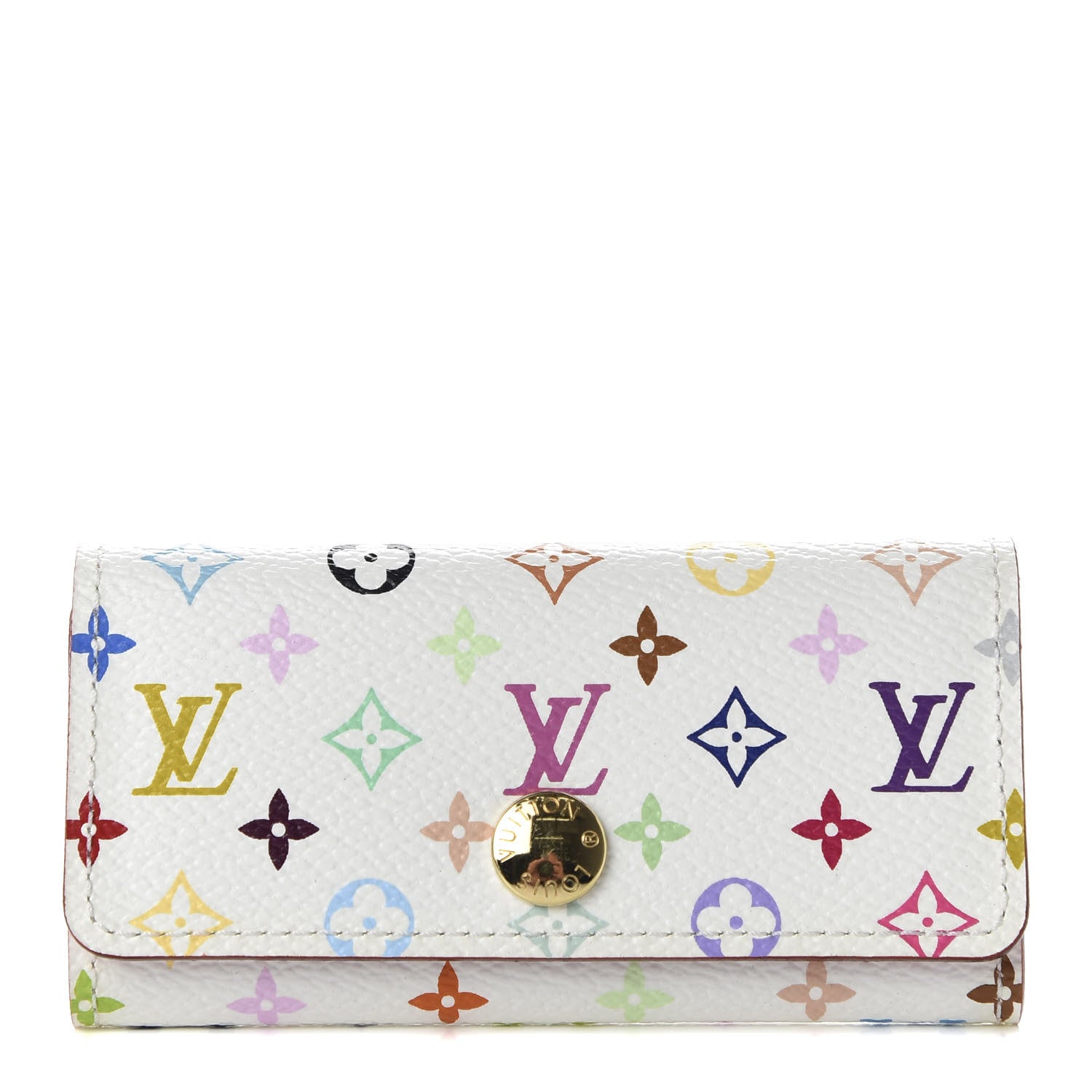 Louis Vuitton Monogram Multicolor Multicles 4 Key Holder White Litchi 1 of 7