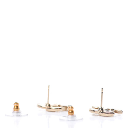 Chanel Crystal CC Starfall Earrings Gold 3 of 5