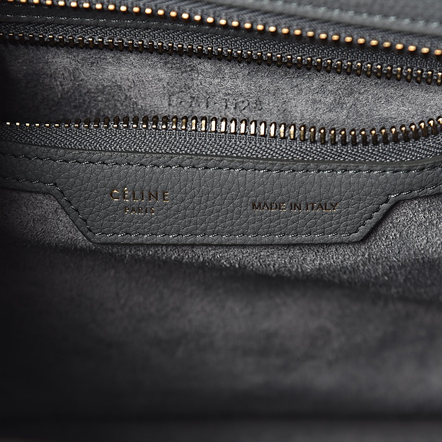 Baby Drummed Calfskin Micro Luggage Kohl