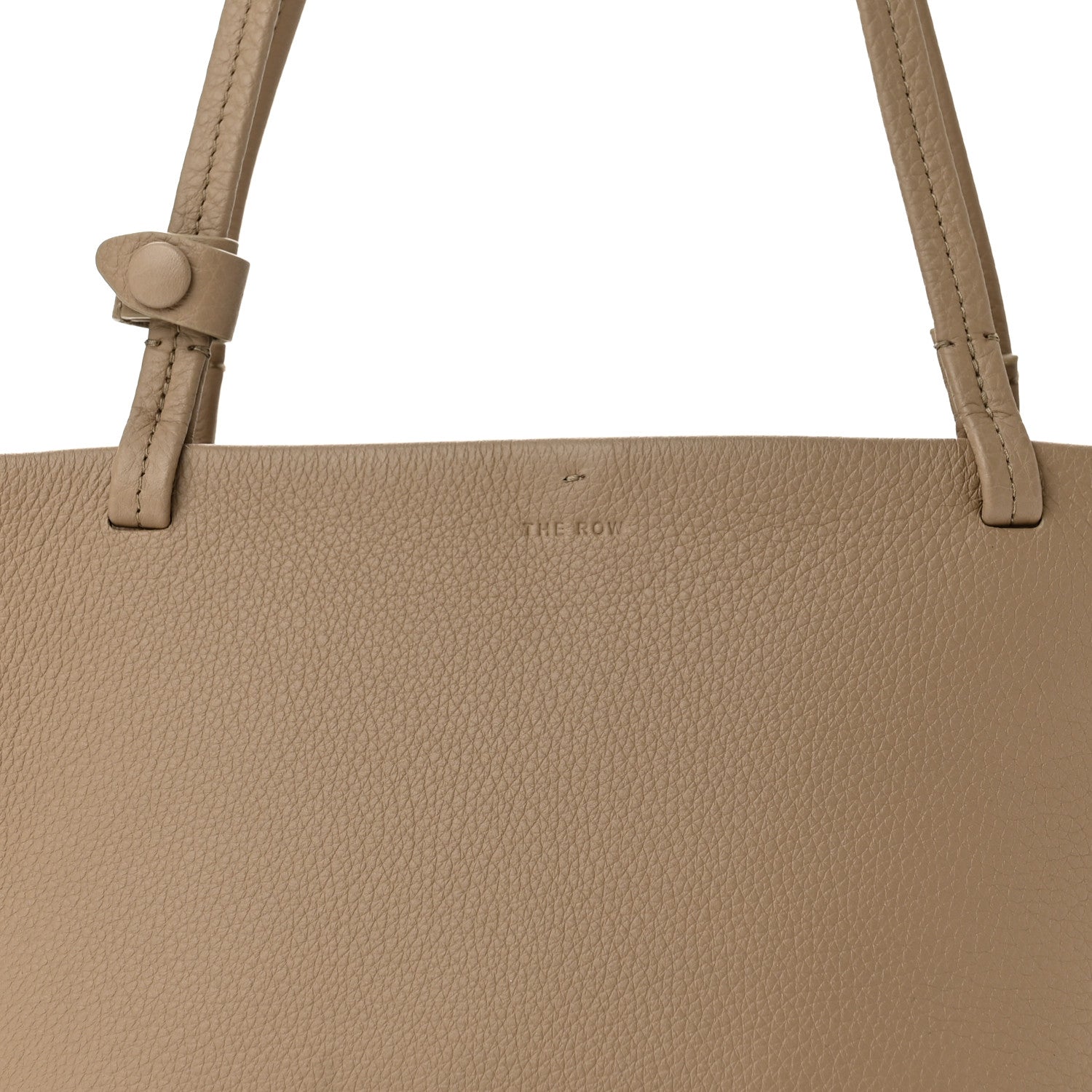 The Row Matte Grained Calfskin Medium Park Tote Dark Taupe 7 of 9
