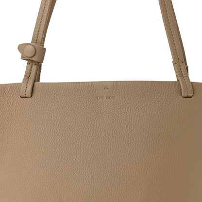 The Row Matte Grained Calfskin Medium Park Tote Dark Taupe 7 of 9