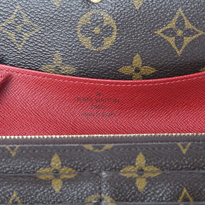 Louis Vuitton Monogram Emilie Wallet Red 6 of 9