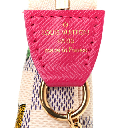 Louis Vuitton Damier Azur 2021 Christmas Animation Hollywood Mini Pochette Accessories Fuchsia 7 of 7