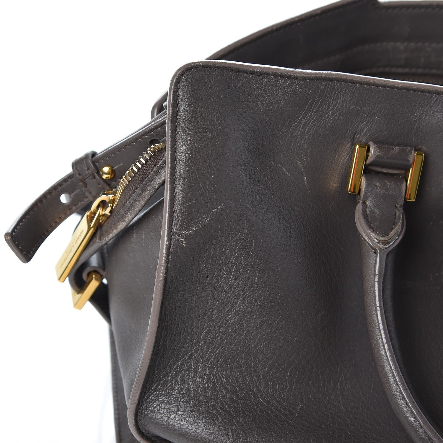 Saint Laurent Calfskin Small Classic Y Cabas Grey 18 of 24