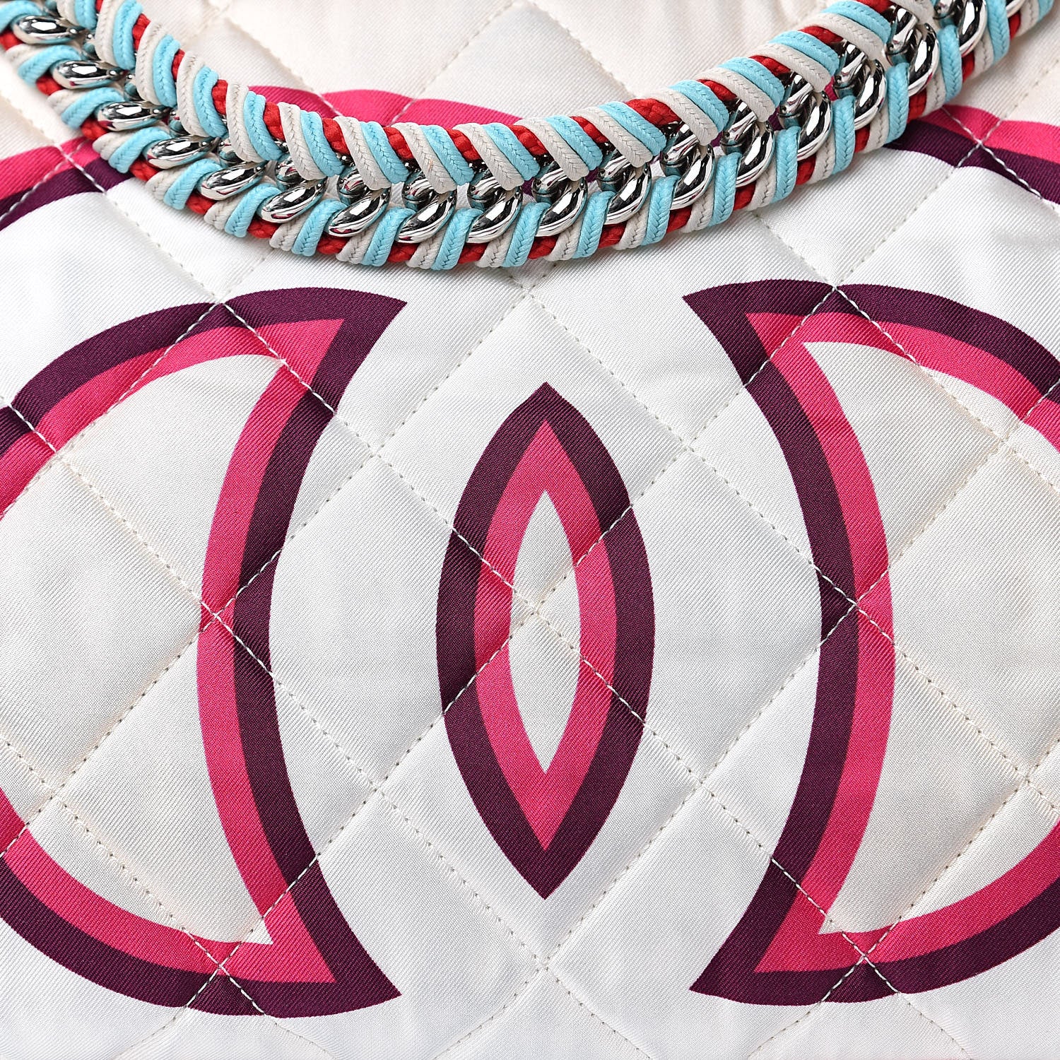 Chanel Fabric Quilted Printed Flap Multicolor 12 of 14