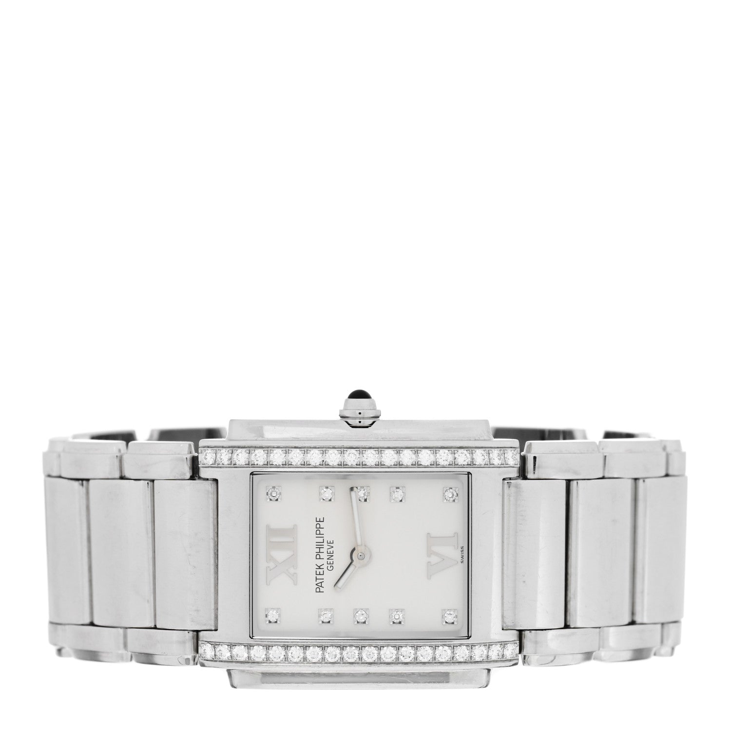 Patek Philippe Stainless Steel Diamond 25mm Twenty-4 Quartz Watch White 4910/10A-011 2 of 4