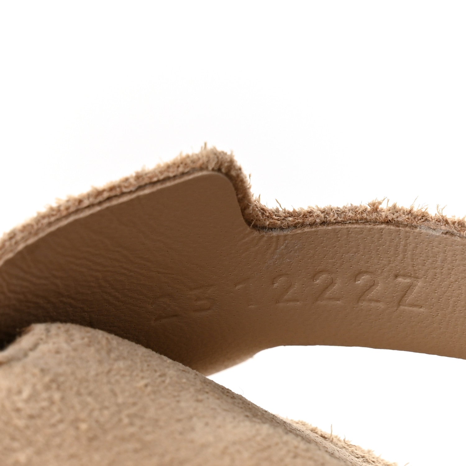 Hermes Suede Calfskin Womens Go Mules 38 Beige Argile 10 of 11