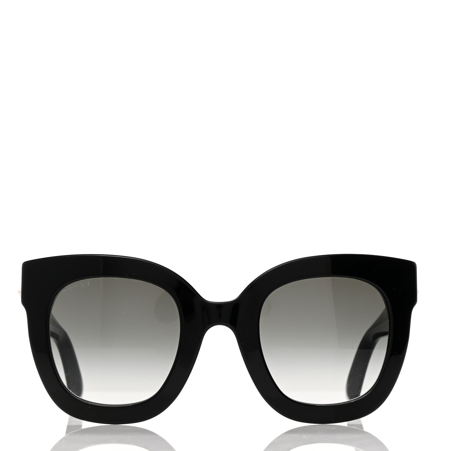 Gucci Acetate Crystal Star Round Frame Sunglasses GG0208S Black 2 of 8