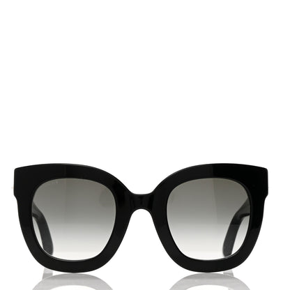 Gucci Acetate Crystal Star Round Frame Sunglasses GG0208S Black 2 of 8