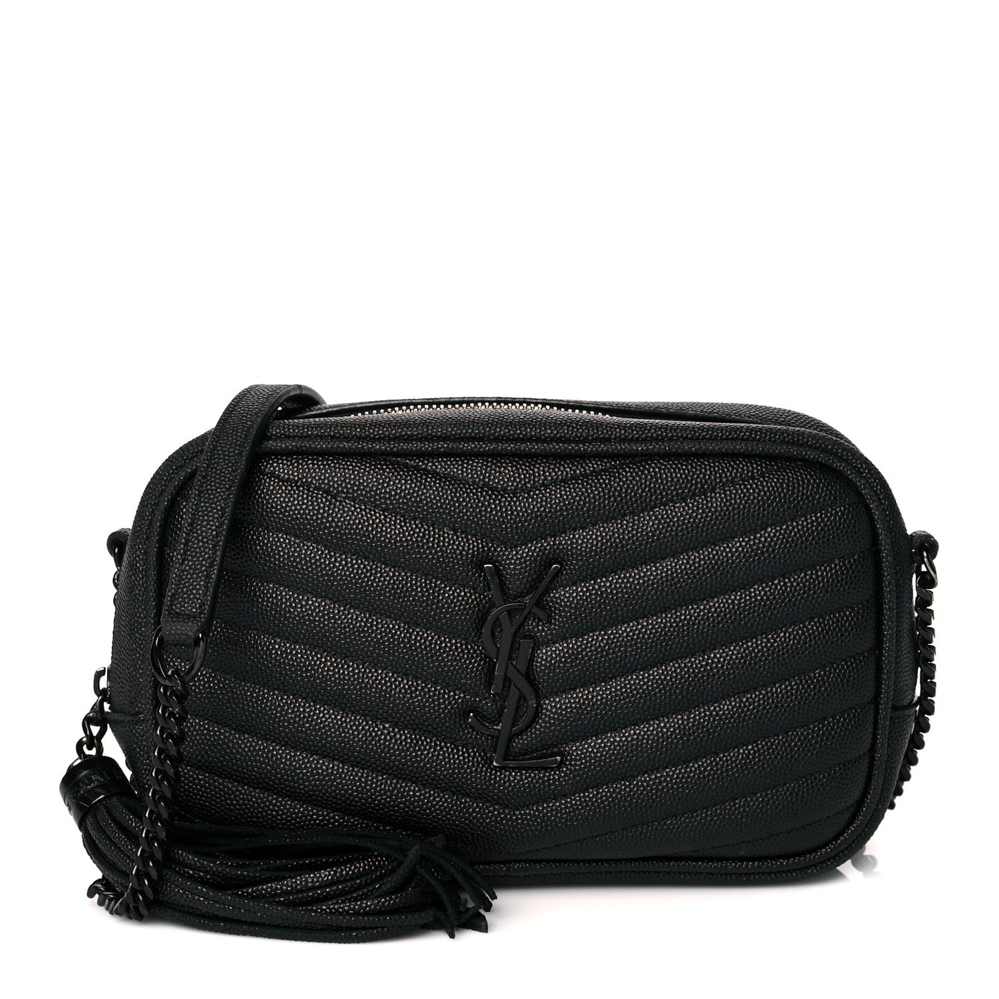Grain De Poudre Matelasse Monogram Mini Lou Camera Bag Black