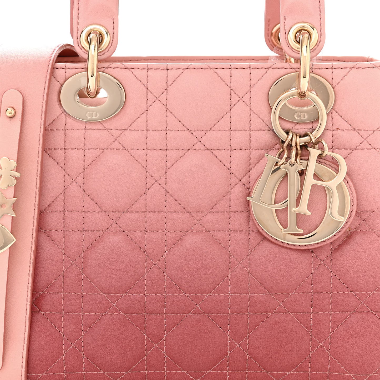 Lambskin Cannage Gradient Small My ABCDior Lady Dior Pink