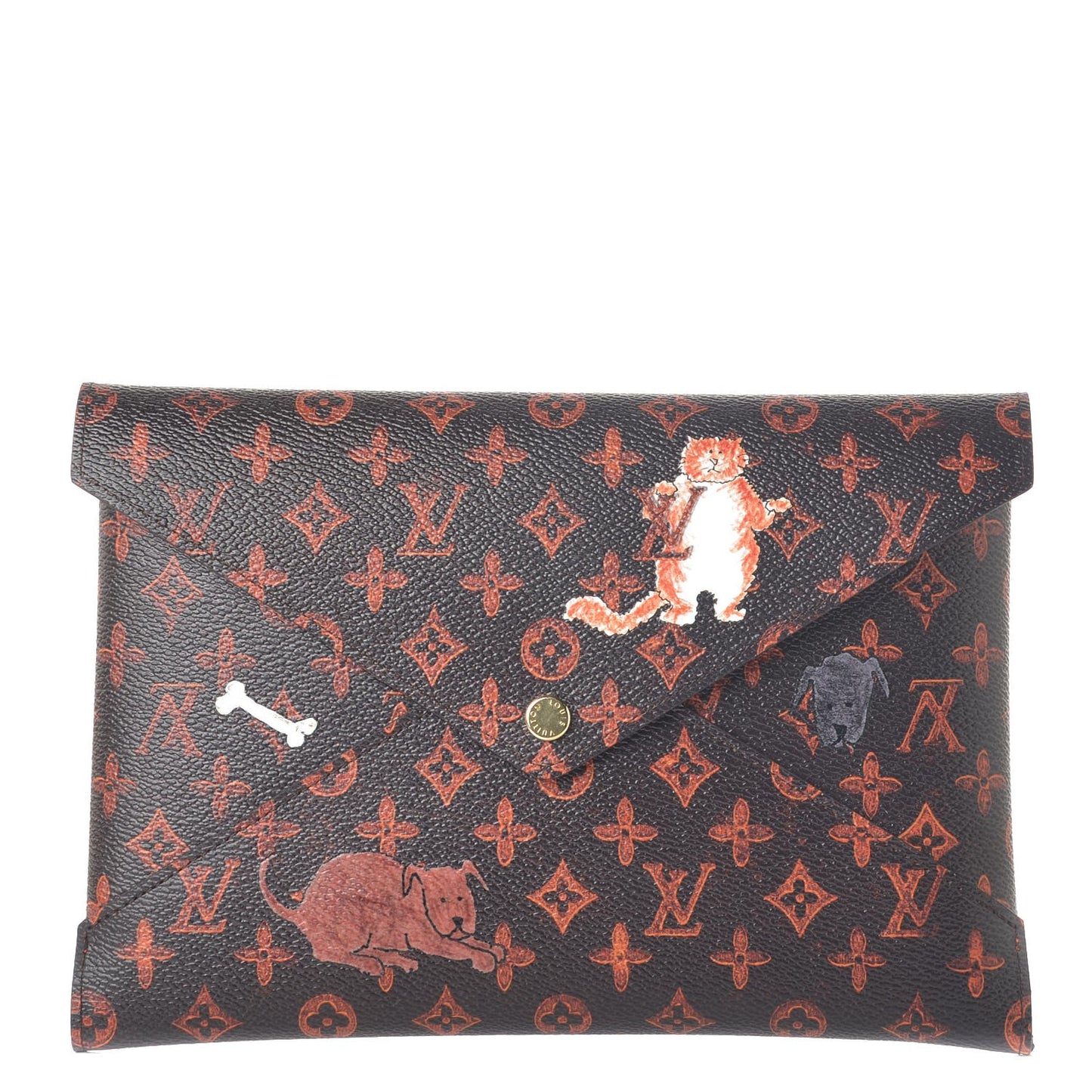 Catogram Kirigami Pochette Set Marron White Black