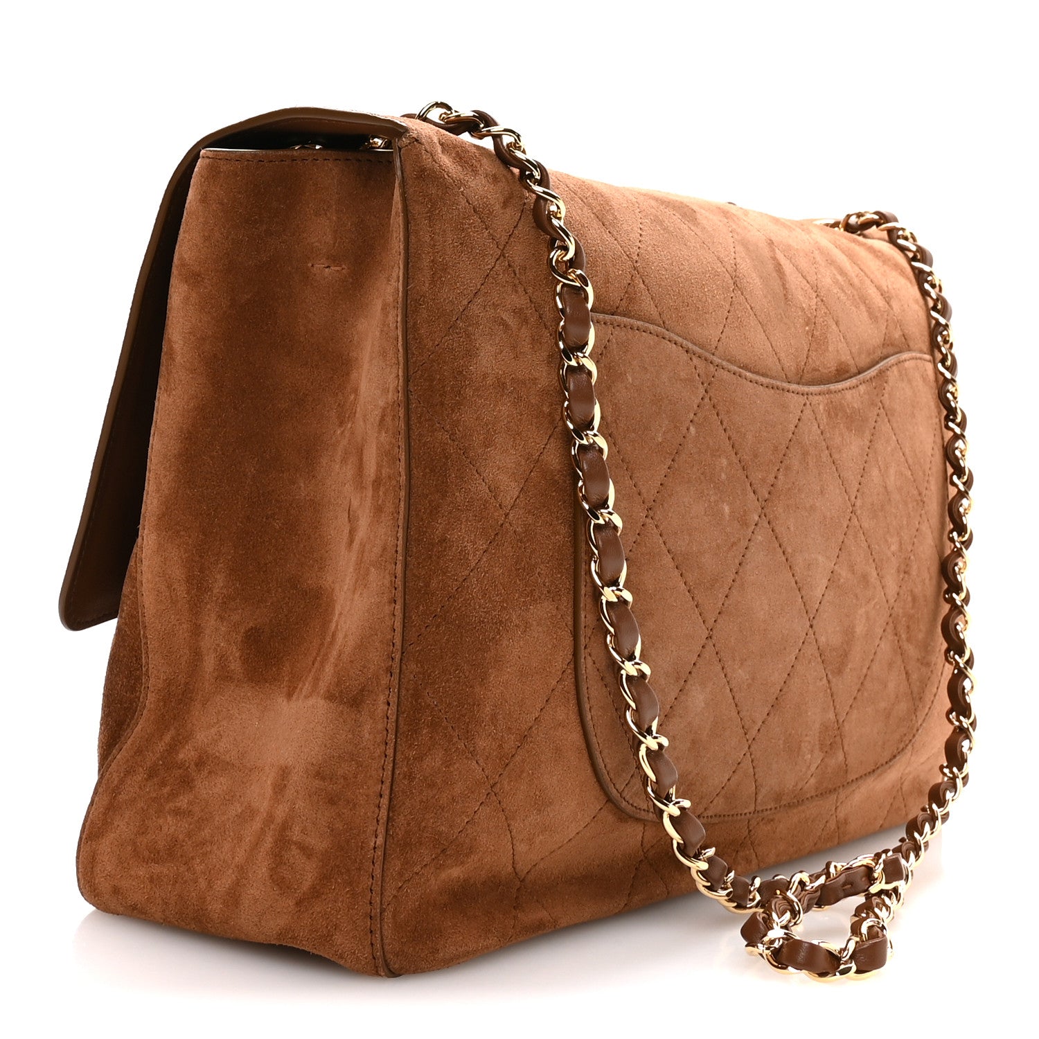 Chanel Suede Calfskin Souplissimo Maxi Flap Camel 3 of 10