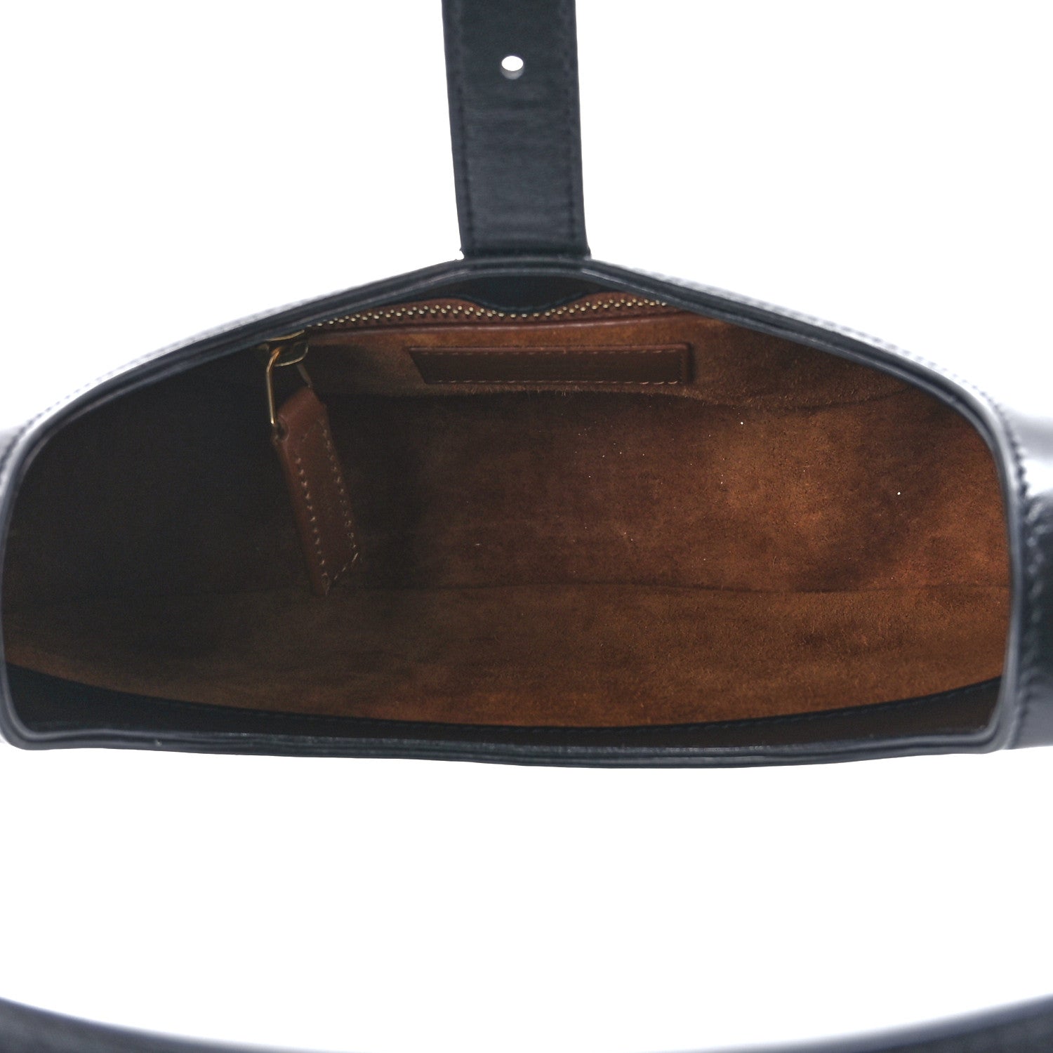 Saint Laurent Shiny Calfskin Le Fermoir Hobo Black 5 of 12