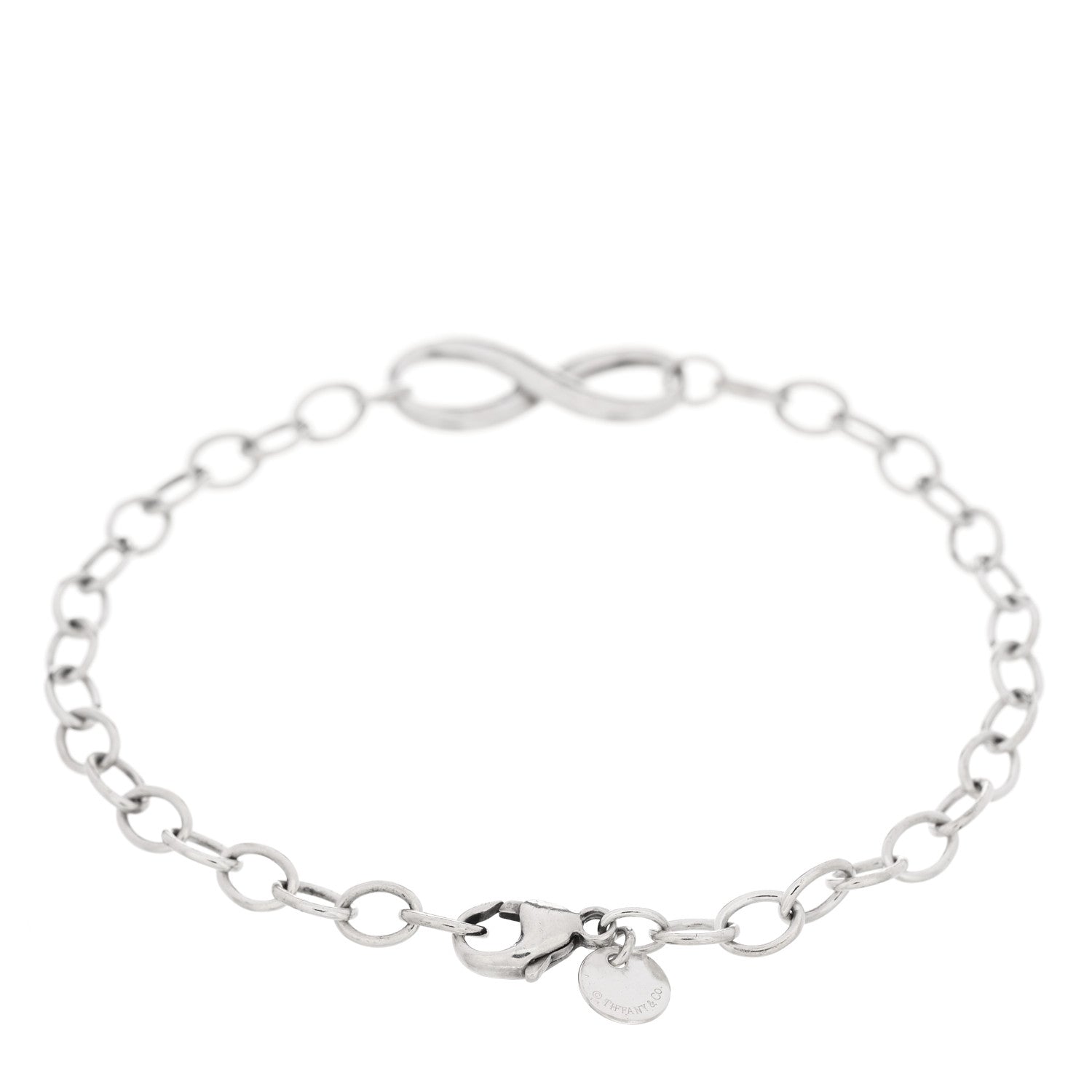 Tiffany Sterling Silver Infinity Chain Bracelet 2 of 3