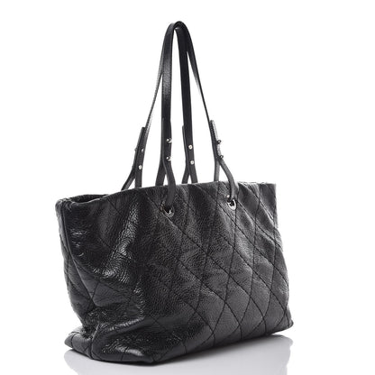 Chanel Glazed Calfskin Large On The Road Tote Black 3 of 15