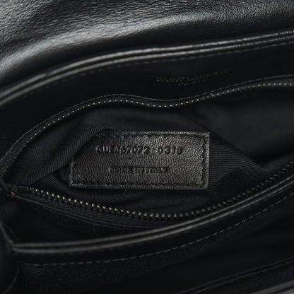 Saint Laurent Calfskin Y Quilted Monogram Monochrome Toy Loulou Crossbody Bag Black 6 of 9