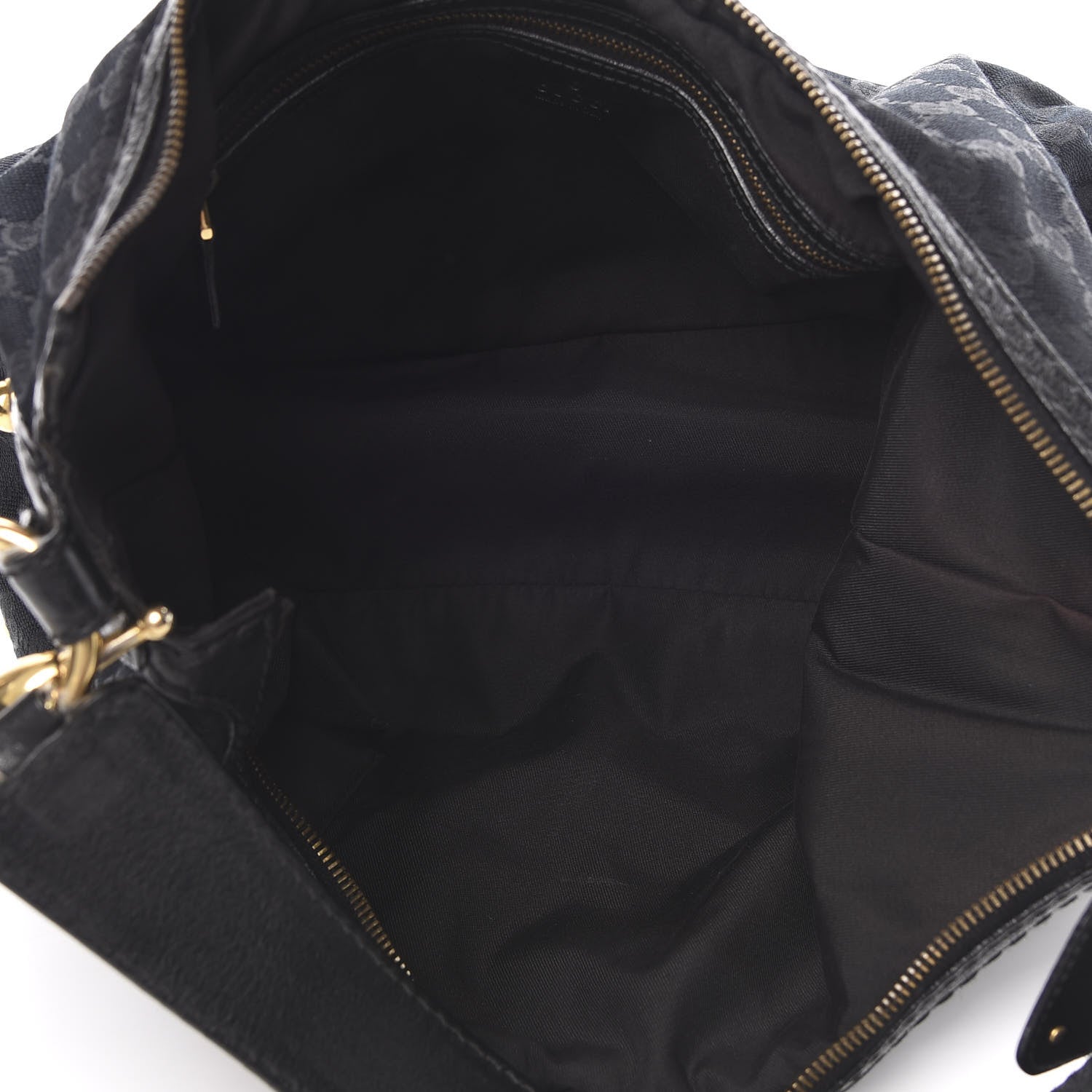 Gucci Monogram Medium Jockey Hobo Black 5 of 16