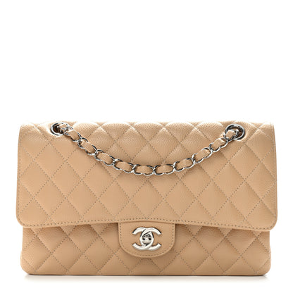 Chanel Caviar Quilted Medium Double Flap Beige 1 of 11