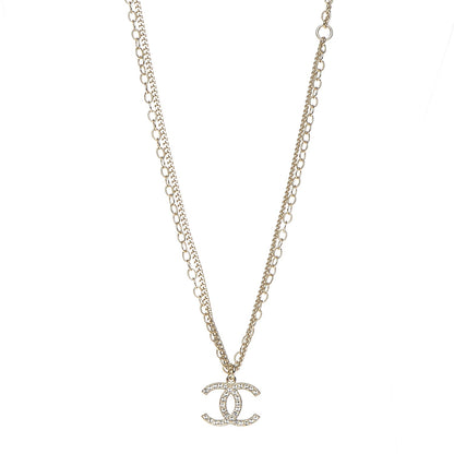 Chanel Crystal CC Necklace Gold 1 of 6