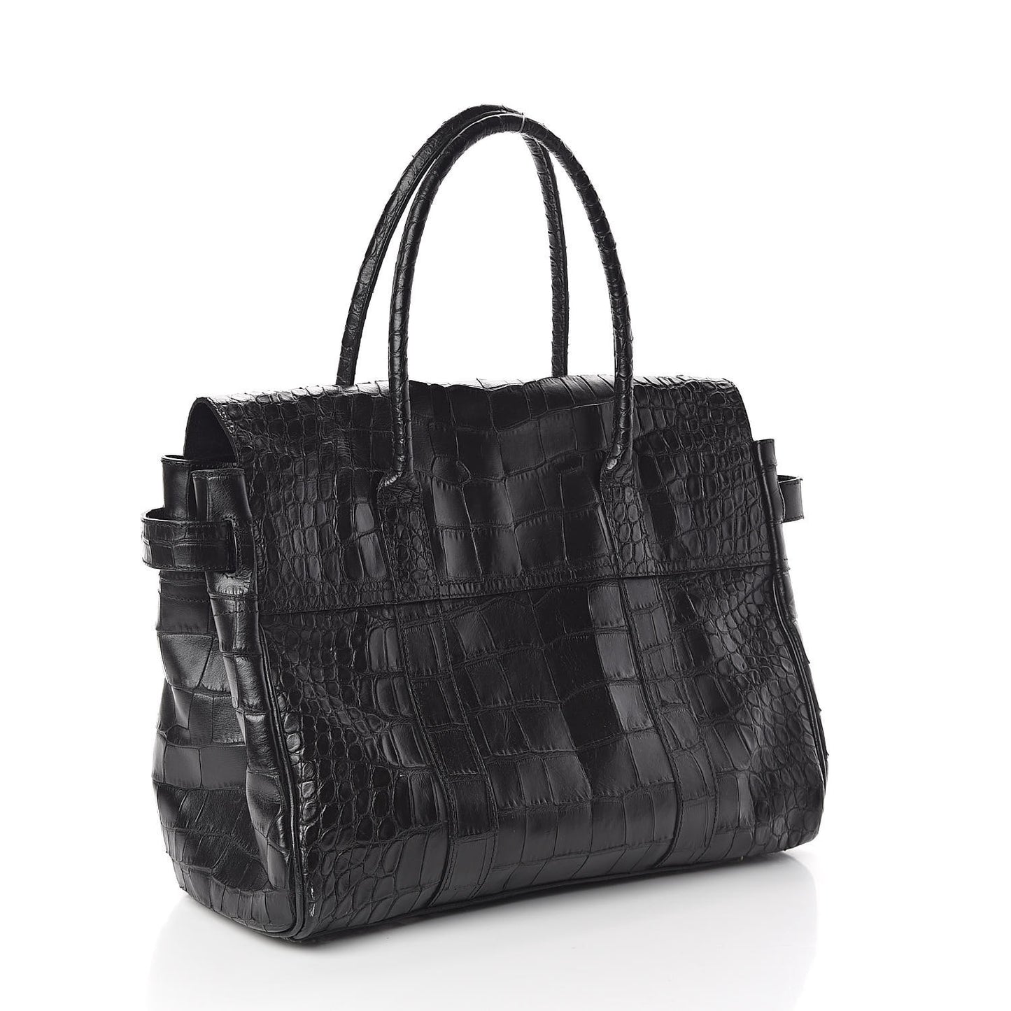 Calfskin Crocodile Embossed Bayswater Black