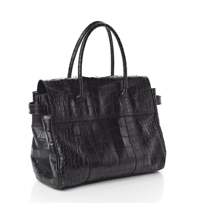 Mulberry Calfskin Crocodile Embossed Bayswater Black 3 of 15