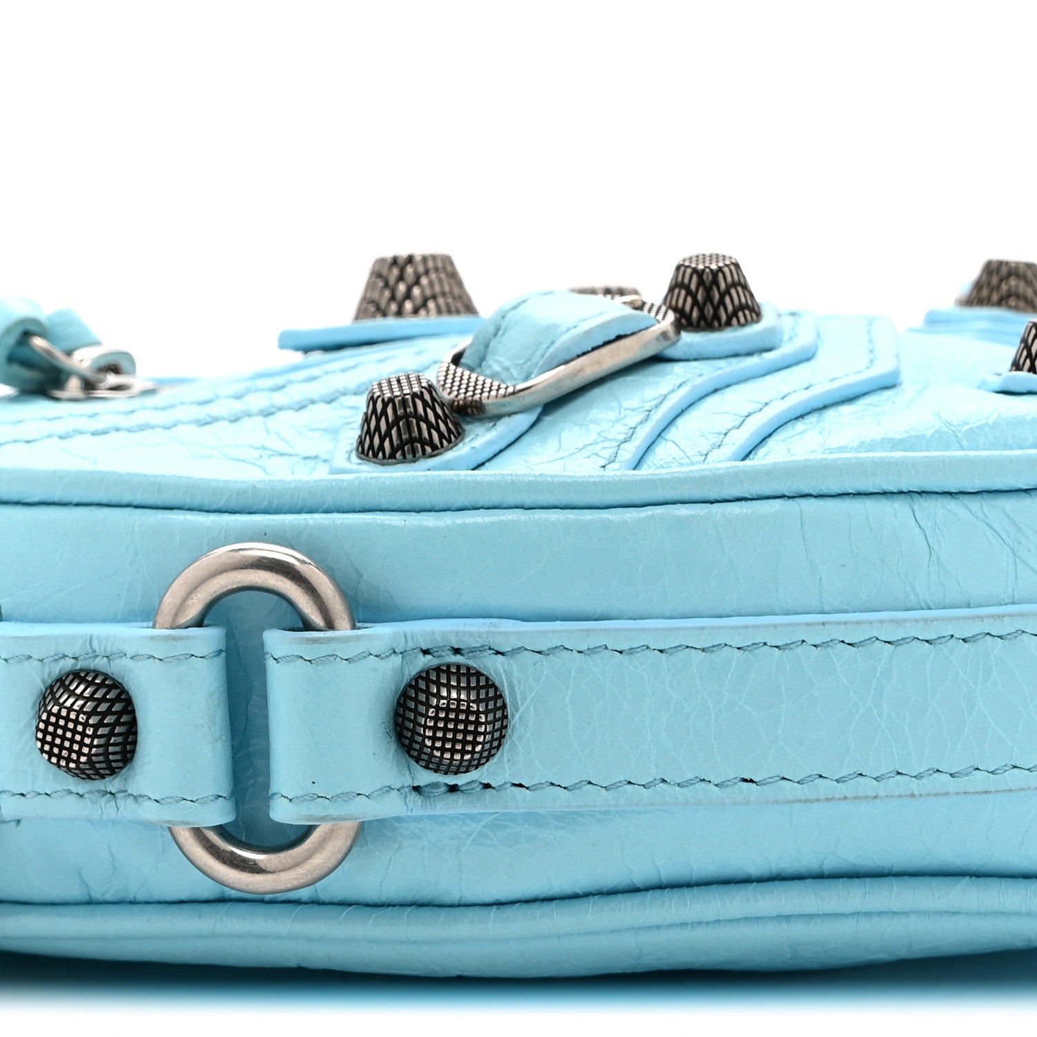 Balenciaga Agneau Arena Mini Le Cagole Heart Bag Blue 1866292